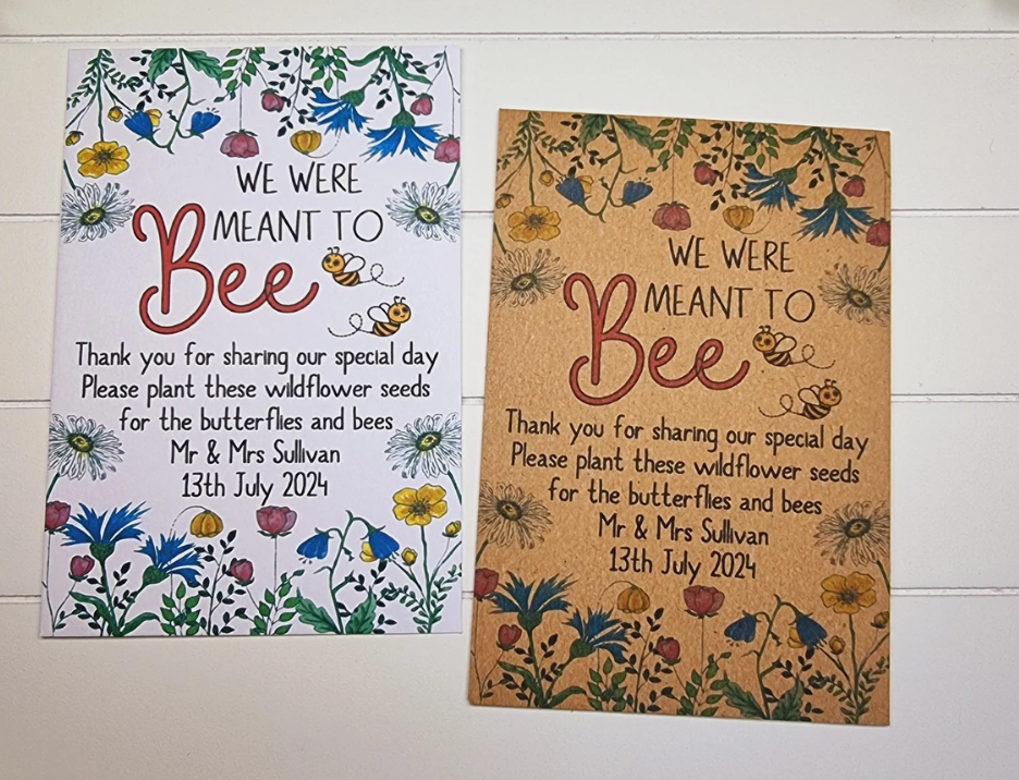 Wedding Favours Personalised wildflower seed packet